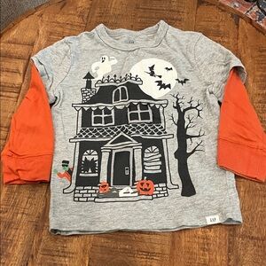 GAP Kids Halloween Tee with Haunted House